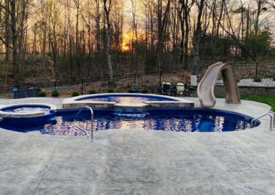 Picture of new pool at daybreak